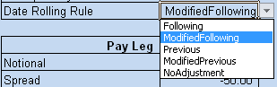 Change value from the list: date rolling rule